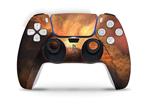 Skins4u Design Aufkleber Skin Wrap Folie für Sony Playstation 5 Controller PS5 DualSense Skins Schutz Folie Solar Storm von Skins4u