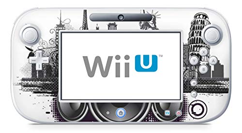 Skins4u Design modding Aufkleber Vinyl Skin Klebe Folie Skins Schutzfolie für Nintendo Wii U Controller World Buildings von Skins4u