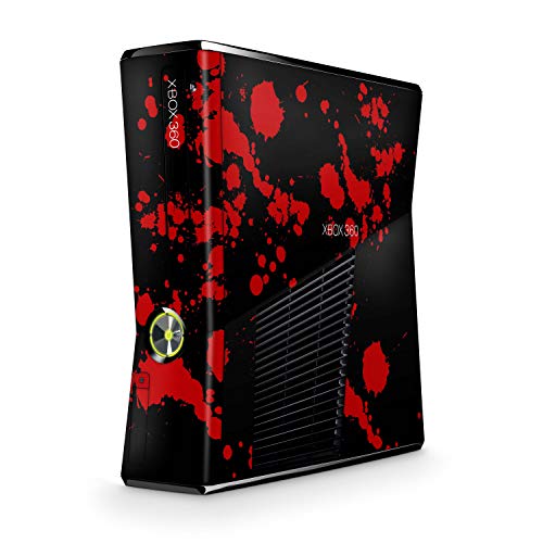 Skins4u Design modding Aufkleber Vinyl Skin Klebe Folie Skins Schutzfolie kompatibel mit Xbox 360 Slim Blood Black von Skins4u