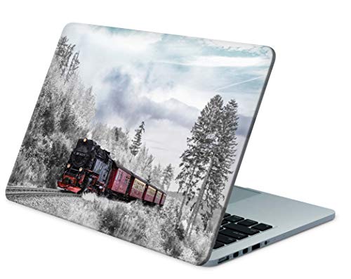 Skins4u Folie Sticker Skin Vinyl Aufkleber mit farbenfrohen Motiven für bis 13 Zoll 30.5x25.4cm Laptop Skin Decal Cover Eisenbahn von Skins4u