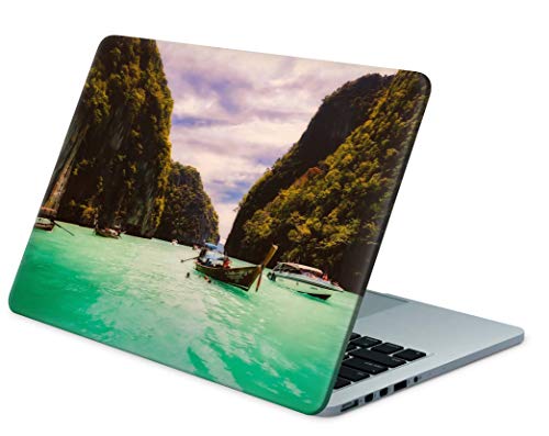 Skins4u Folie Sticker Skin Vinyl Aufkleber mit farbenfrohen Motiven für bis 13 Zoll 30.5x25.4cm Laptop Skin Decal Cover Thailand von Skins4u