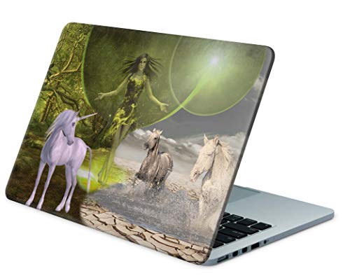 Skins4u Folie Sticker Skin Vinyl Aufkleber mit farbenfrohen Motiven für bis 15.6 Zoll 38.1x26.7cm Laptop Skin Decal Cover Maerchenwald von Skins4u