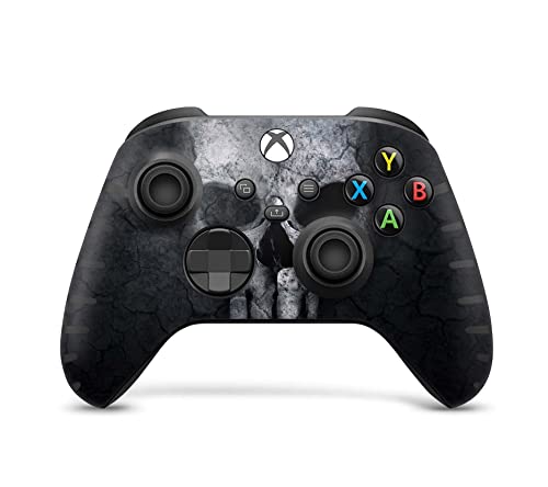 Skins4u Gamepad Wrap Aufkleber kompatibel mit Xbox Series S X Controller Design Schutz Folie Faceplate Cover Vinyl Skins Hard Skull von Skins4u