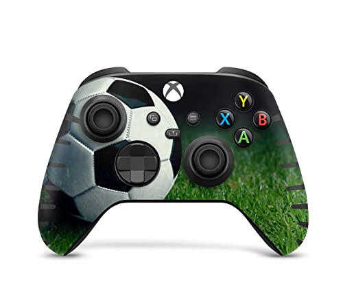 Skins4u Gamepad Wrap Aufkleber kompatibel mit Xbox Series S X Controller Design Schutz Folie Faceplate Cover Vinyl Skins Soccer von Skins4u