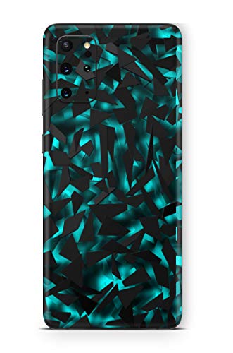 Skins4u Schutz-Folie Skin Premium Aufkleber für Samsung Galaxy S10 Shattered Black Blue von Skins4u