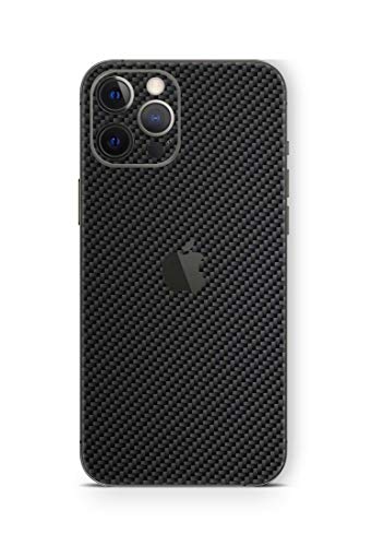 Skins4u Schutz Folie Skins Rückseite Cover kompatibel mit iPhone 12 Mini Carbon von Skins4u