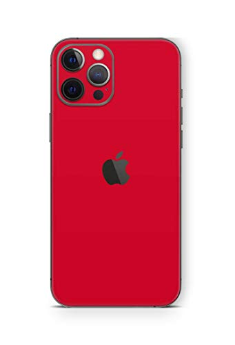 Skins4u Schutz Folie Skins Rückseite Cover kompatibel mit iPhone 12 Mini Solid State rot von Skins4u