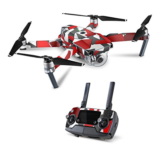 Skins4u Schutzfolie Design Aufkleber Skin kompatibel mit DJI Mavic Pro 2 / Zoom Signal red von Skins4u