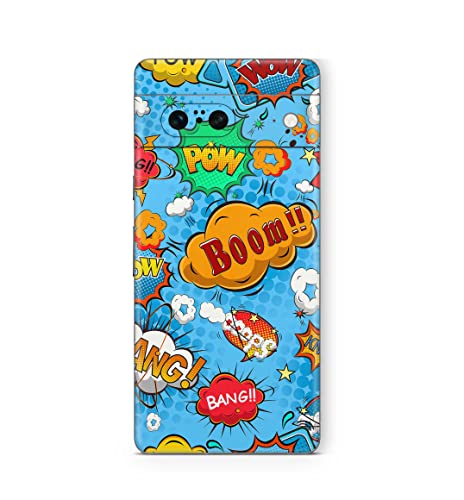 Skins4u Schutzfolie Skin Cover Skins Design Folie Kratzerschutz Aufkleber kompatibel mit Google Pixel 6a Comics-blau von Skins4u