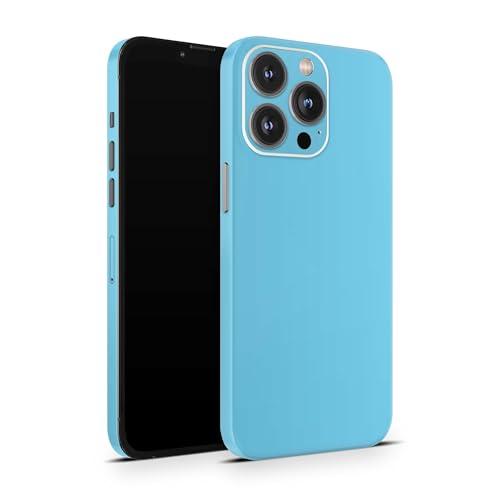Skins4u Schutzfolie Skin Cover Skins Design Folie Kratzerschutz kompatibel mit iPhone 12 13 14 15 16 Mini Pro Pro Max (Babyblau) von Skins4u