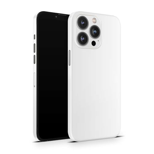 Skins4u Schutzfolie Skin Cover Skins Design Folie Kratzerschutz kompatibel mit iPhone 12 13 14 15 16 Mini Pro Pro Max (Weiss) von Skins4u