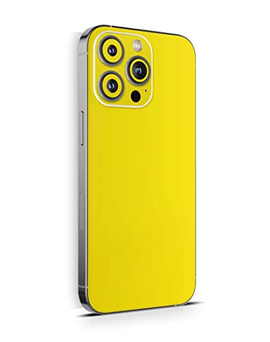 Skins4u Schutzfolie Skin Cover Skins Design Folie Kratzerschutz kompatibel mit iPhone 12 Pro Solid State gelb von Skins4u