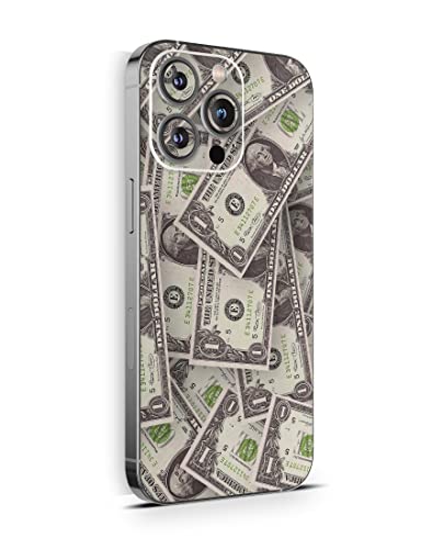 Skins4u Schutzfolie Skin Cover Skins Design Folie Kratzerschutz kompatibel mit iPhone 14 Dollars von Skins4u