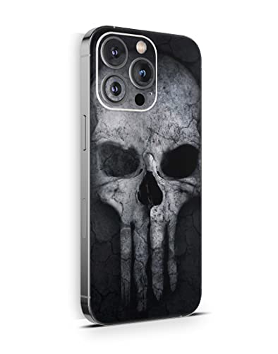 Skins4u Schutzfolie Skin Cover Skins Design Folie Kratzerschutz kompatibel mit iPhone 14 Hard Skull von Skins4u