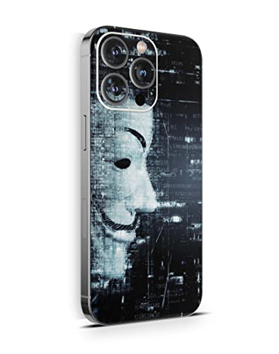 Skins4u Schutzfolie Skin Cover Skins Design Folie Kratzerschutz kompatibel mit iPhone 14 Plus Anonymous von Skins4u
