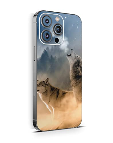 Skins4u Schutzfolie Skin Cover Skins Design Folie Kratzerschutz kompatibel mit iPhone 14 Pro MAX Howling Moon von Skins4u