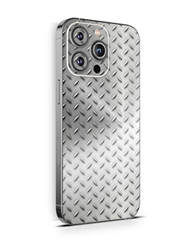 Skins4u Schutzfolie Skin Cover Skins Design Folie Kratzerschutz kompatibel mit iPhone 14 Pro Stahl von Skins4u