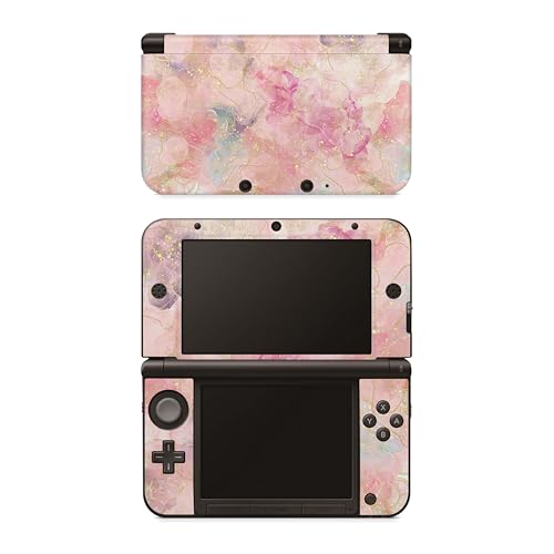 Skins4u Schutzfolie Skin kompatibel mit Nintendo 3DS, 3DS XL, New 3DS XL, Vinyl Aufkleber, Anti Kratzer Folie, selbstklebend, Sticker Set (Deluxe Pink, Nintendo 3DS XL) von Skins4u