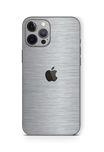Skins4u Skin Aufkleber kompatibel mit iPhone 13 Cover Schutzfolie Rückseite Kamera Aluminium Brushed von Skins4u