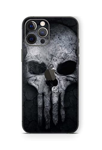 Skins4u Skin Aufkleber kompatibel mit iPhone 13 Cover Schutzfolie Rückseite Kamera Hard Skull von Skins4u