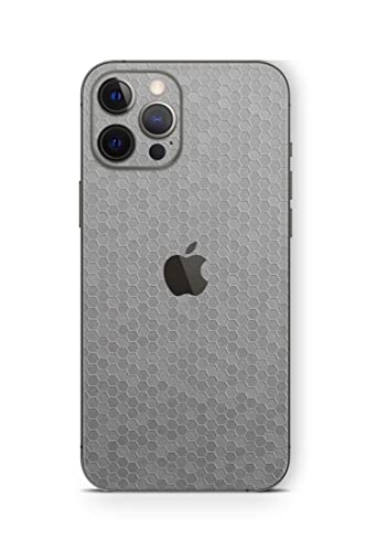 Skins4u Skin Aufkleber kompatibel mit iPhone 13 Cover Schutzfolie Rückseite Kamera Waben grau von Skins4u