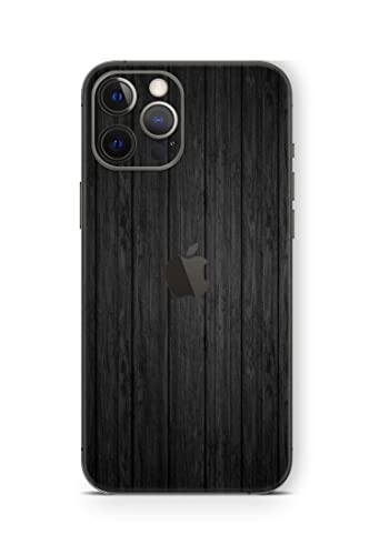 Skins4u Skin Aufkleber kompatibel mit iPhone 13 Pro Cover Schutzfolie Rückseite Kamera PRO Dark Wood von Skins4u