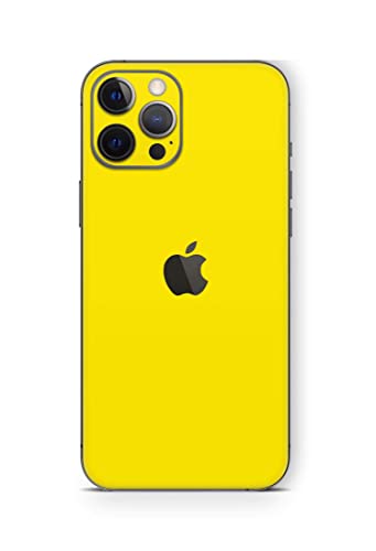 Skins4u Skin Aufkleber kompatibel mit iPhone 13 Pro MAX Cover Schutzfolie Rückseite Kamera PRO MAX Solid State gelb von Skins4u