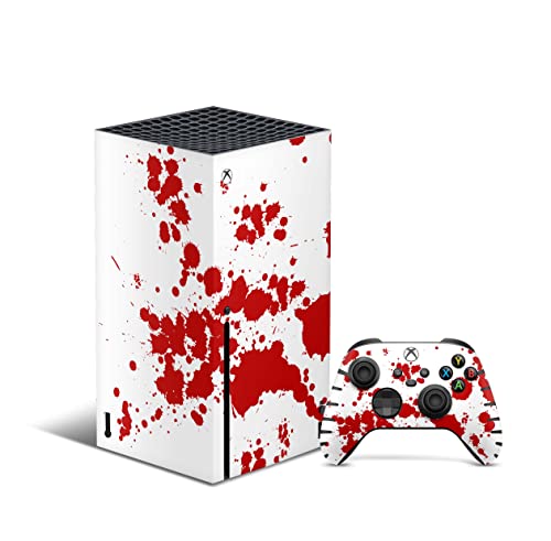 Skins4u Skin Design Schutz Folie Vinyl Aufkleber Sticker kompatibel mit Xbox Series X Gaming Wrap Faceplate Skins Cover Konsole + Controller Skin Blood Skins4u Skin Design Schutz Folie Vinyl Aufkleber Sticker kompatibel mit Xbox Series X Gaming Wrap Faceplate Skins Cover Konsole + Controller Skin Blood von Skins4u