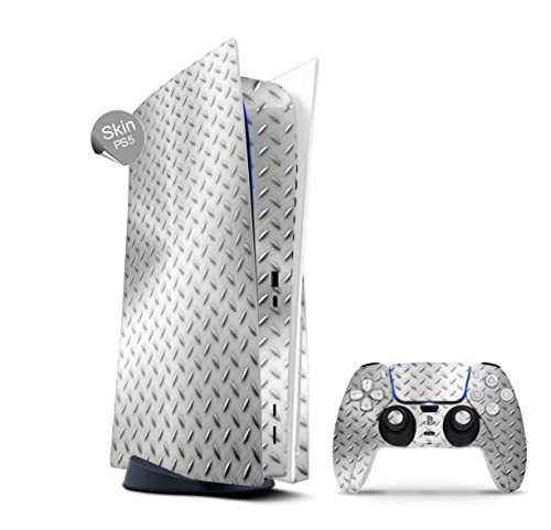 Skins4u Skin Design kompatibel mit Playstation 5 DIGITAL Edition Vinyl Aufkleber Sticker Folie Gaming Case PS5 Cover Konsole Controller Stahl von Skins4u