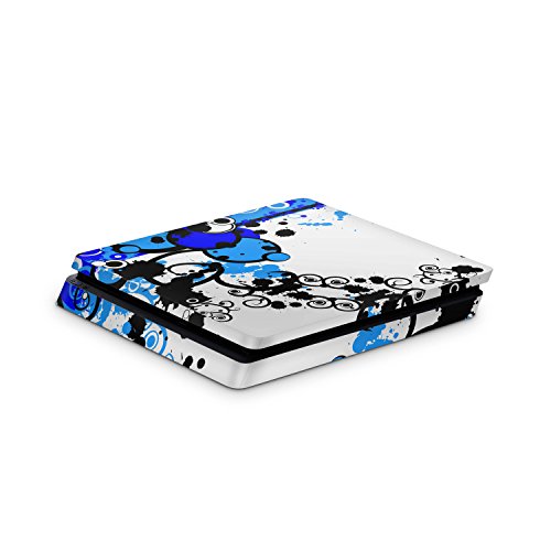 Skins4u Skin Designfolie Aufkleber kompatibel mit Playstation 4 Slim PS4 Simple Blue von Skins4u