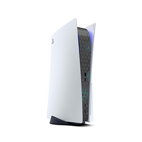 Skins4u Skin Folie kompatibel mit Playstation 5 Center Mittelteil Disk Version PS5 Skins Aufkleber Vinyl Sticker Schutz Exo small Blue von Skins4u