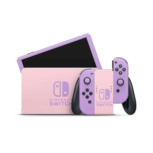 Skins4u Skin Sticker für Nintendo Switch OLED und Switch V1 Modelle, Aufkleber Sticker Folie Klebefolie für Nintendo Switch Konsole und JoyCons (Sweet Switch, Switch OLED) von Skins4u