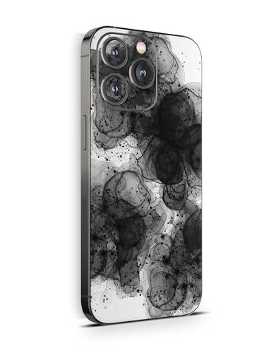 Skins4u Skin für iPhone 15 15 Pro Max 15 Plus 15 Pro Schutzfolie Skins Case Folie Kratzerschutz Design Vinyl Aufkleber (Black & White, iPhone 15 Plus) von Skins4u