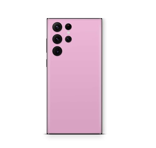 Skins4u Skin kompatibel mit Samsung Galaxy S24 Ultra Schutzfolie Skins Cover Design Aufkleber Schutz Folie Solid State pink von Skins4u