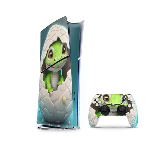 Skins4u Slim PS5 Skins Aufkleber für Playstation 5 Konsole und Controller Skin Vinyl Skin Sticker PS5 Slim Digital Design Schutz Folie New Life von Skins4u