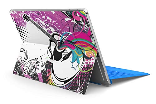 Skins4u Slim Premium Skin Klebeschutzfolie Tablet Schutzfolie Cover für Microsoft Surface Pro 4 5 6 7 Skins Aufkleber Solid State Black von Skins4u