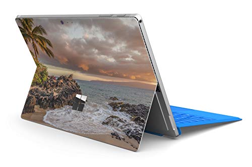 Skins4u Slim Premium Skin Klebeschutzfolie Tablet Schutzfolie Cover für Microsoft Surface Pro 4 5 6 Skins Aufkleber Palmenbucht von Skins4u