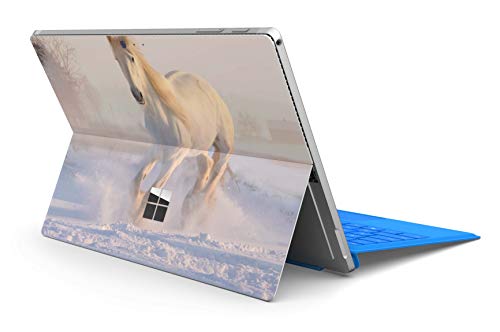 Skins4u Slim Premium Skin Klebeschutzfolie Tablet Schutzfolie Cover für Microsoft Surface Pro 4 5 6 Skins Aufkleber Pferd im Schnee von Skins4u