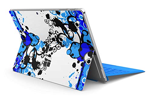 Skins4u Slim Premium Skin Klebeschutzfolie Tablet Schutzfolie Cover für Microsoft Surface Pro 4 5 6 Skins Aufkleber Simple Blue von Skins4u