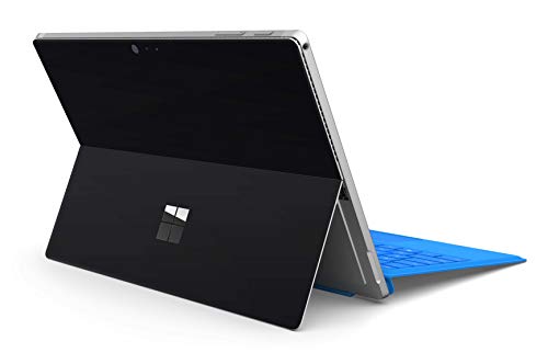 Skins4u Slim Premium Skin Klebeschutzfolie Tablet Schutzfolie Cover für Microsoft Surface Pro 4 5 6 Skins Aufkleber Solid State Black von Skins4u