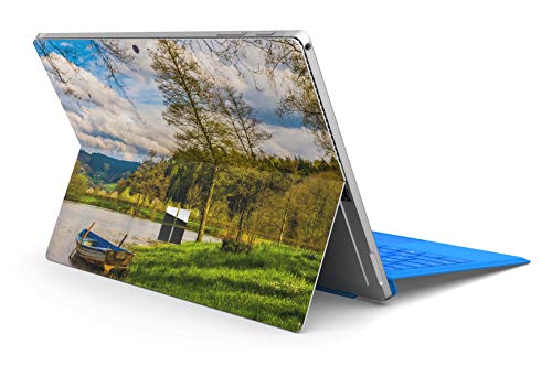Skins4u Slim Premium Skin Klebeschutzfolie Tablet Schutzfolie Cover für Microsoft Surface Pro 4 5 6 Skins Aufkleber Waldsee von Skins4u