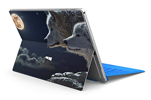 Skins4u Slim Premium Skin Klebeschutzfolie Tablet Schutzfolie Cover für Microsoft Surface Pro 4 5 6 Skins Aufkleber Woelfe von Skins4u
