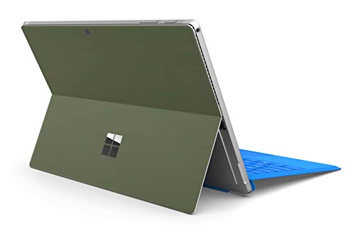 Skins4u Slim Premium Skin Klebeschutzfolie Tablet Schutzfolie Cover für Microsoft Surface Pro 7 Skins Aufkleber Solid State Olive von Skins4u