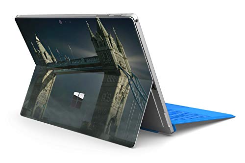 Skins4u Slim Premium Skin Klebeschutzfolie Tablet Schutzfolie Cover für Microsoft Surface Pro 7 Skins Aufkleber Tower Bridge von Skins4u