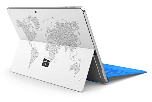 Skins4u Slim Premium Skin Klebeschutzfolie Tablet Schutzfolie Cover für Microsoft Surface Pro 7 Skins Aufkleber Weltkarte von Skins4u