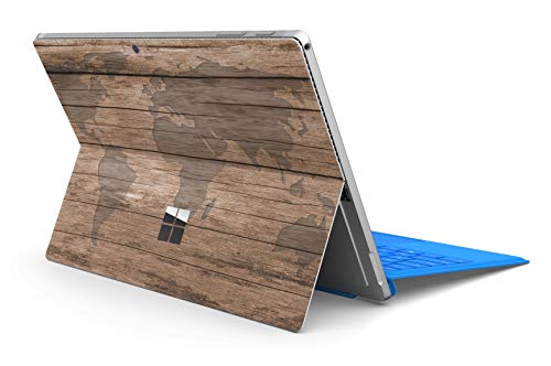 Skins4u Slim Premium Skin Klebeschutzfolie Tablet Schutzfolie Cover für Microsoft Surface Pro 7 Skins Aufkleber Wood World von Skins4u