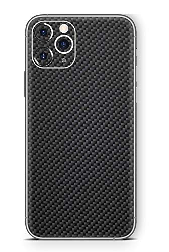 Skins4u Ultra Slim Schutzfolie für iPhone 11 Pro Max Skins Matte Oberfläche Aufkleber Skin Klebefolie Kratzfest Case Cover Folie Carbon von Skins4u