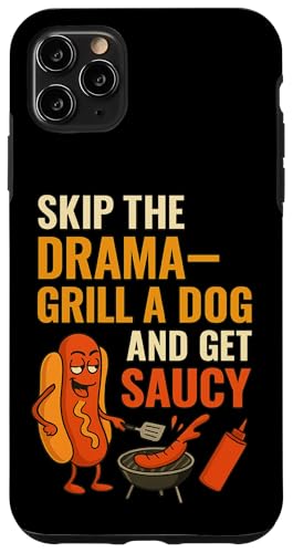 Lustiges Hotdog Grill-Zitat Bekleidung für BBQ Dad Onkel Cousins Hülle für iPhone 11 Pro Max von Skip the Drama Grill Dog Hotdog BBQ Humor apparel
