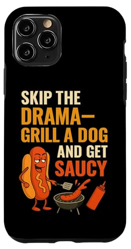 Lustiges Hotdog Grill-Zitat Bekleidung für BBQ Dad Onkel Cousins Hülle für iPhone 11 Pro von Skip the Drama Grill Dog Hotdog BBQ Humor apparel