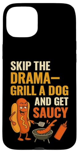 Lustiges Hotdog Grill-Zitat Bekleidung für BBQ Dad Onkel Cousins Hülle für iPhone 15 Plus von Skip the Drama Grill Dog Hotdog BBQ Humor apparel